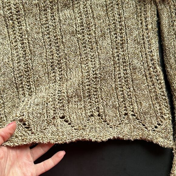 Parkhurst Women’s Medium Cardigan Sweater Jacket Tan Brown Neutral Artsy Boho - Picture 7 of 10